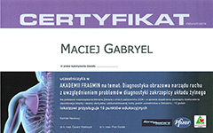 Maciej Gabryel Certyfikaty